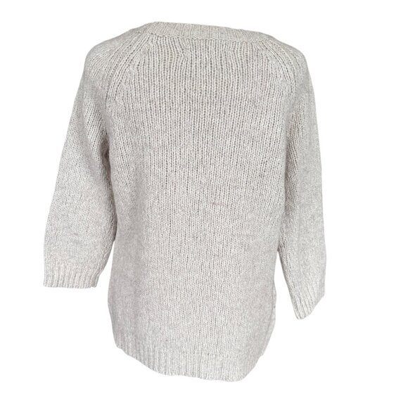 Loft linen colored 3/4 sleeve stretchy pullover sweater women's size small - Picture 4 of 9